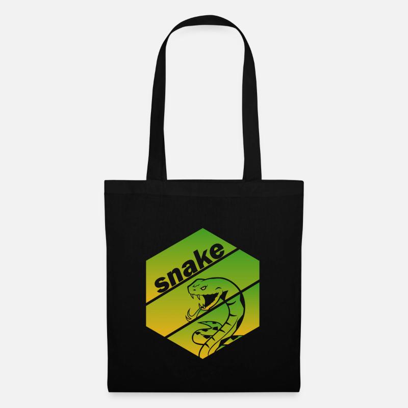 Serpent à sonnette serpent snakebite snaketooth - Sac en tissu - noir