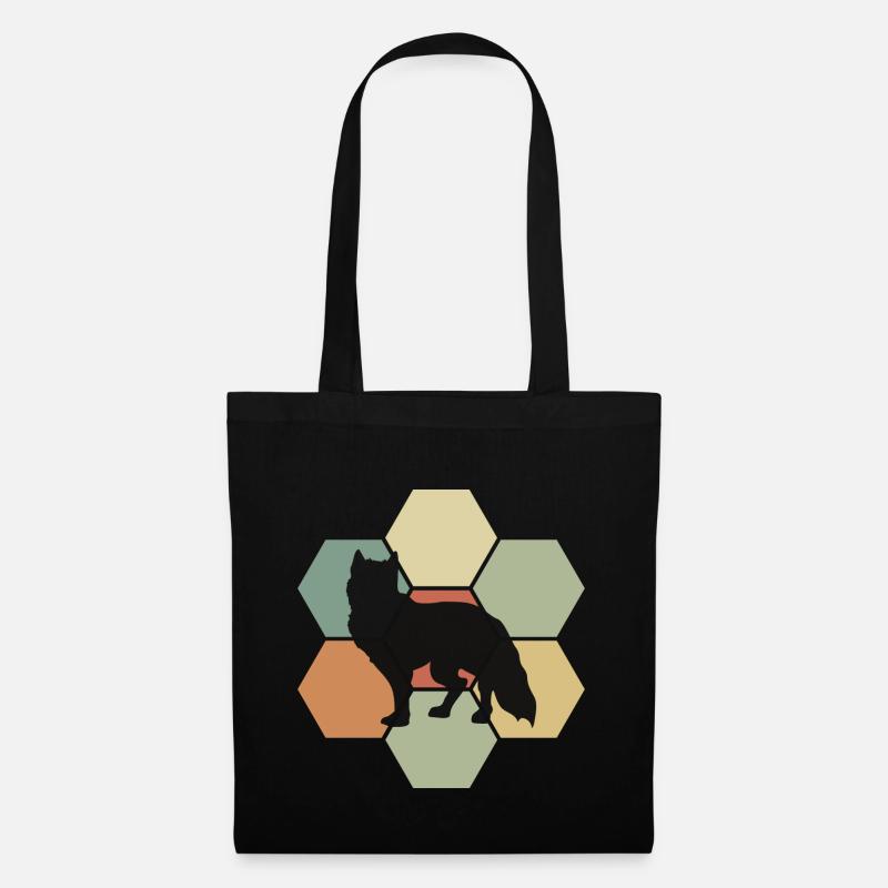 Fox foxes - Tote Bag - black