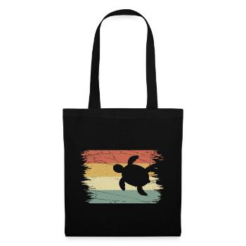 Turtle retro - Tote Bag - black - Front