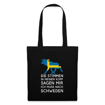Je dois aller en Suède - les voix dans la tête - Sac en tissu - noir - Devant