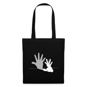 Lapin licorne - Ombre, Rabbit, Cadeau - Sac en tissu - noir - Devant