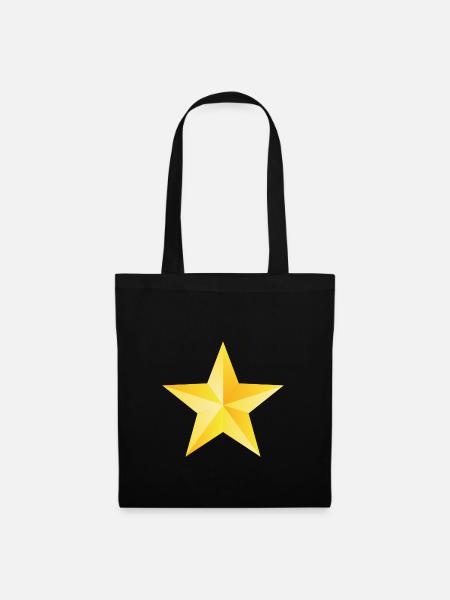 Étoile brillante - Sac en tissu - noir