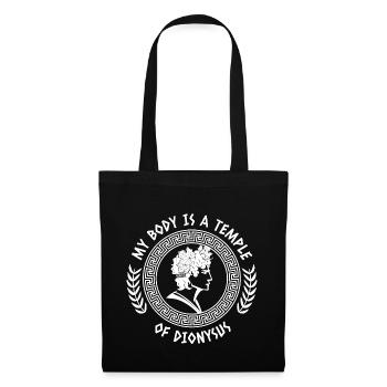 My Body Is A Temple Of Dionysus - Joy Of Alcohol - Tote Bag - black - Front
