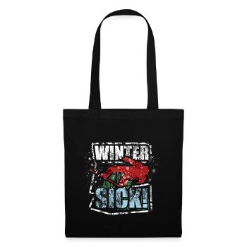 SICK winter shirt. Winter sports. snowboard - Tote Bag - black - Front