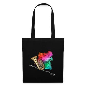tuba - Sac en tissu - noir - Devant