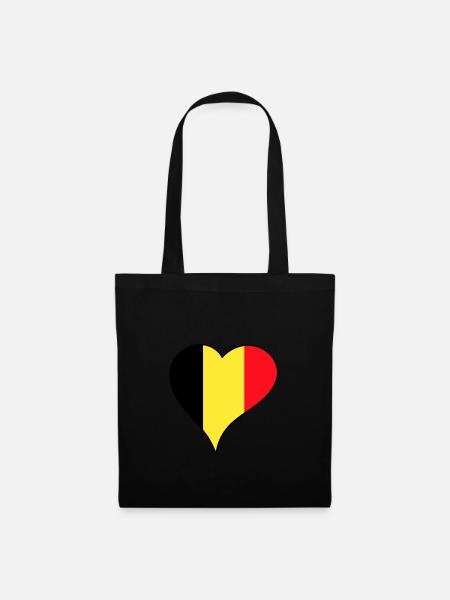 Belgien Nationalflagge - Stoffbeutel - Schwarz