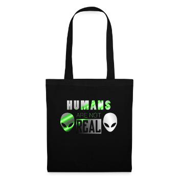 Les gens réels | Idée cadeau de vaisseau spatial Alien Ufo - Sac en tissu - noir - Devant