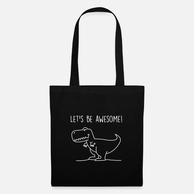 Trex dinosaur dinosaur - Tote Bag - black