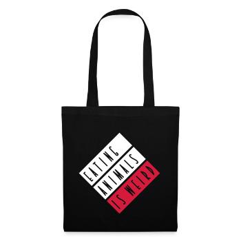 EATING ANIMALS IS WEIRD - stripes - Tote Bag - black - Front