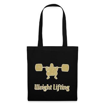 Gewichtheben Weight Lifting - Stoffbeutel - Schwarz - Vorne