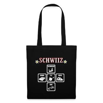 Schwiiz Switzerland - Tote Bag - black - Front