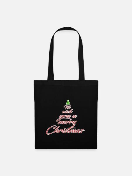 Weihnachten Weihnachten Weihnachten Weihnachtszeit - Stoffbeutel - Schwarz