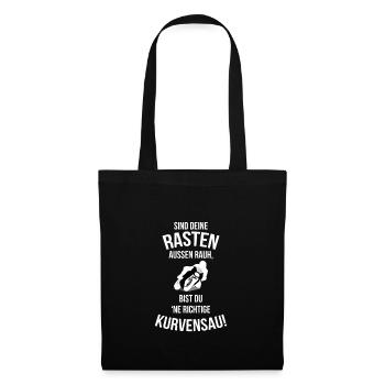 motorcyclists curves sow - Tote Bag - black - Front