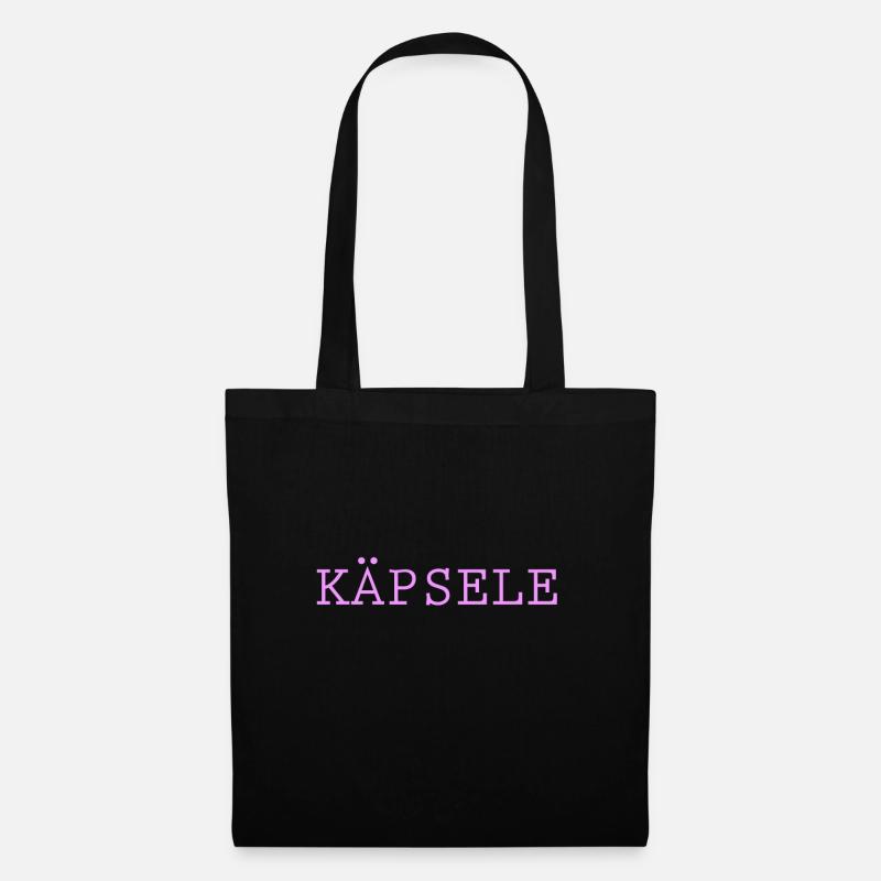 Käpsele | Schwäbisch Schwabe Württemberg Geschenk - Stoffbeutel - Schwarz