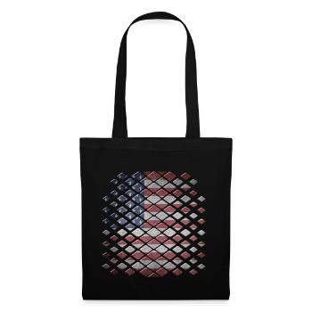Amérique - Sac en tissu - noir - Devant