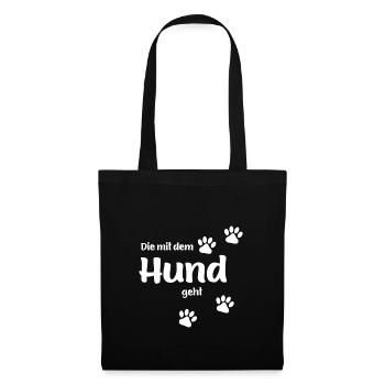 The With The Dog Goes - Tote Bag - black - Front