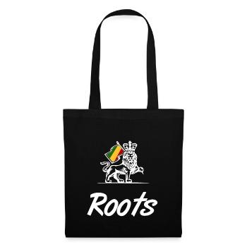 Roots Reggae Lion Rasta - Stoffbeutel - Schwarz - Vorne
