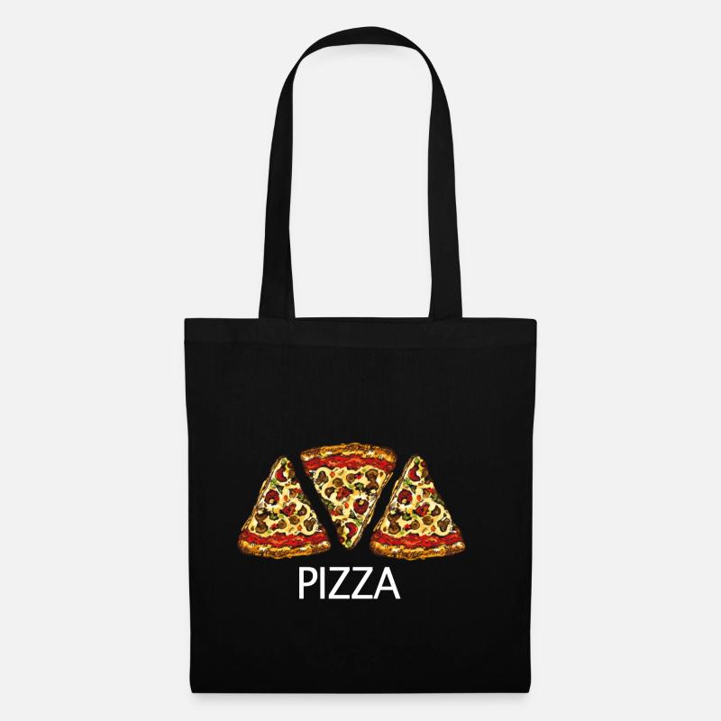 Pizza - Stoffbeutel - Schwarz