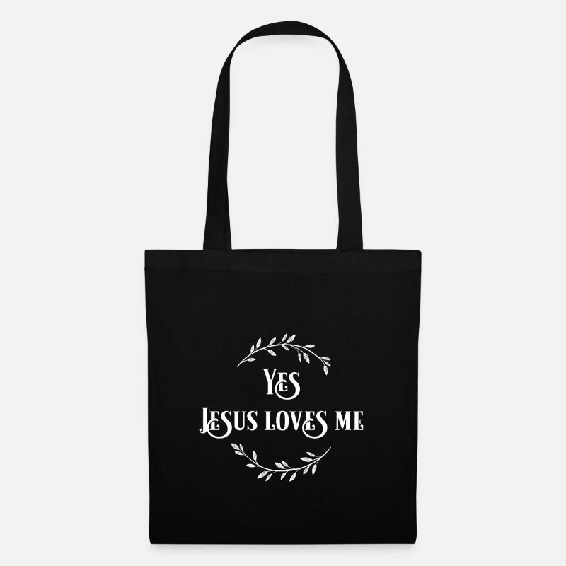 God Yes Jesus loves me - Stoffbeutel - Schwarz
