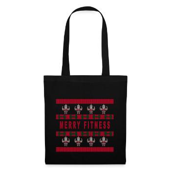 Fitness - Ugly Christmas Sweater - Tote Bag - black - Front