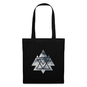 wolves geometry triangle ice world winter - Tote Bag - black - Front