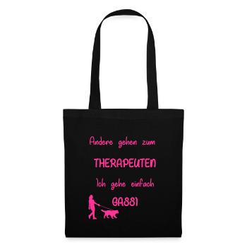 Purple dogs motif - Tote Bag - black - Front