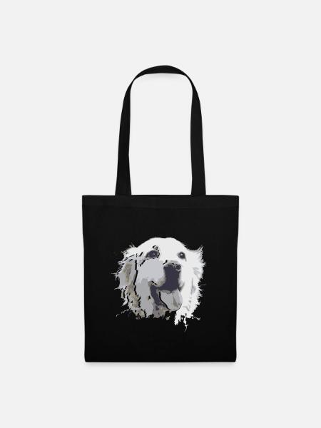 Creative drawing Golden Retriever - Tote Bag - black