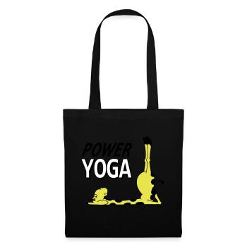 Power Yoga Giraffe - Kerze (Vektor) - Stoffbeutel - Schwarz - Vorne