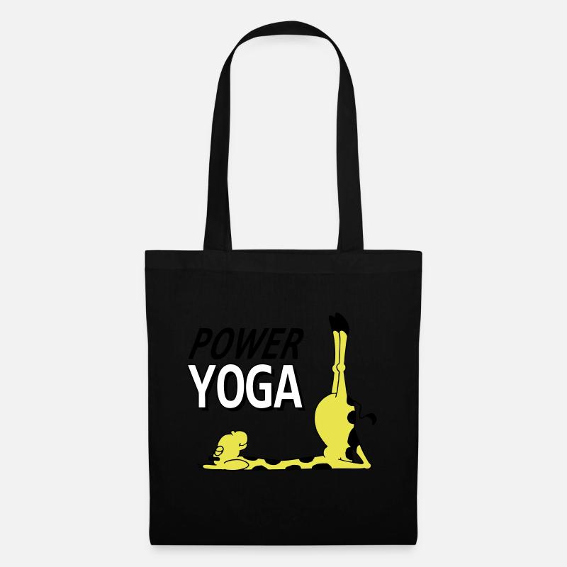 Power Yoga Giraffe - Tote Bag - black