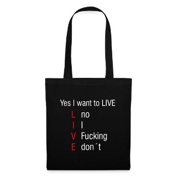 Life | Internet Meme Black Humor Gift Idea - Tote Bag - black - Front