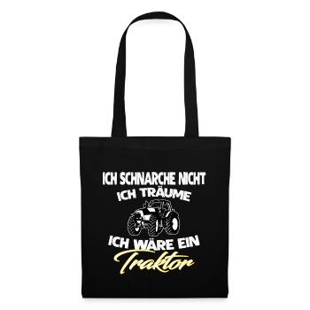 ICH SCHNARCHE NICHT - Stoffbeutel - Schwarz - Vorne