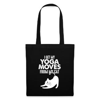 habe meine Yoga tricks von meiner Katze. Geschenk - Stoffbeutel - Schwarz - Vorne