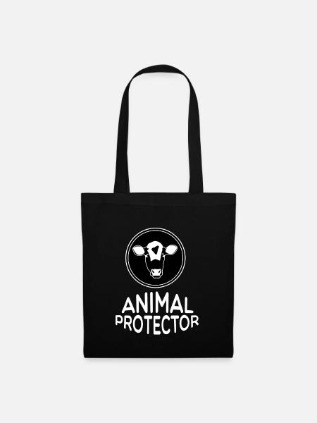 Animal Protector / Vegan - Stoffbeutel - Schwarz