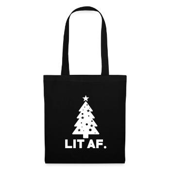 LIT AF. gift - Tote Bag - black - Front