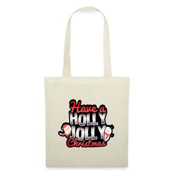 Holly jolly noël joyeux noël père noël - Sac en tissu - nature - Devant