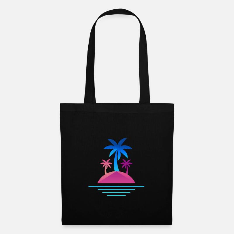 Island palms design time out - Tote Bag - black