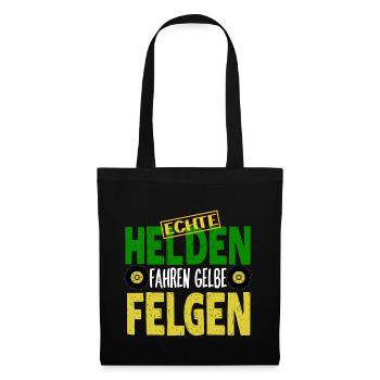 ECHTE HELDEN FAHREN GELBE FELGEN - Stoffbeutel - Schwarz - Vorne