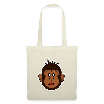 Cadeau de singe dessin animé visage drôle de singe - Sac en tissu - nature - Devant