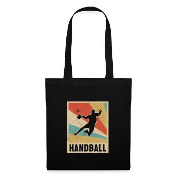 Joueur de handball Joueur rétro de handball player - Sac en tissu - noir - Devant