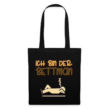 Je suis le Bettman - sommeil, chemise de dormeurs tardifs - Sac en tissu - noir - Devant
