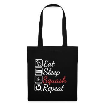 Eat sleep squash repeat gift - Tote Bag - black - Front