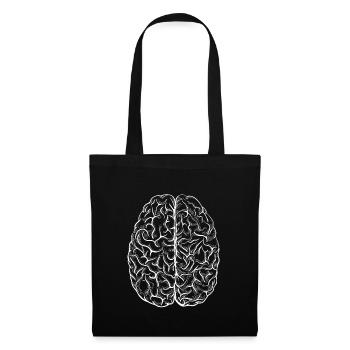 Brain white science chemistry biology brain - Tote Bag - black - Front