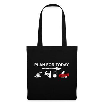 Plan d'escalade pour aujourd'hui - escalade, bloc, escalade - Sac en tissu - noir - Devant