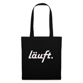 Männer Premium T-Shirt Läuft! - Stoffbeutel - Schwarz - Vorne