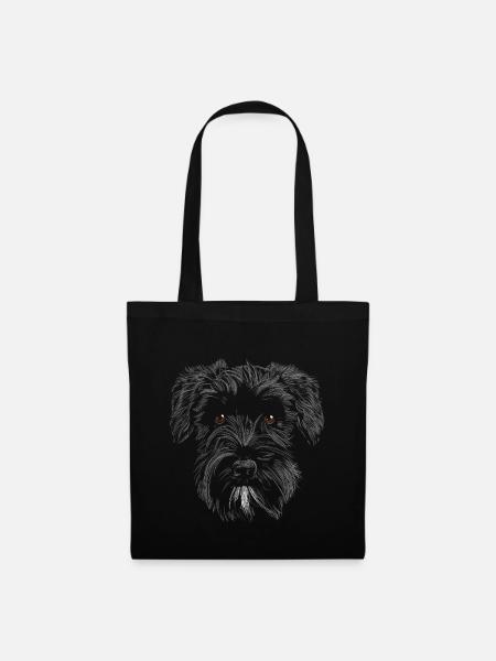 Miniature Schnauzer Floki - Tote Bag - black