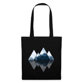 nature mountains geometry triangle mathematics - Tote Bag - black - Front