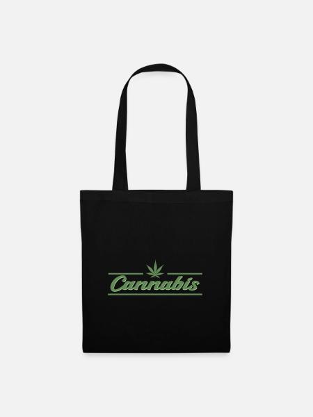 Weed Marihuana Geschenkidee - Stoffbeutel - Schwarz