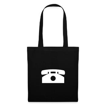 téléphone - Sac en tissu - noir - Devant