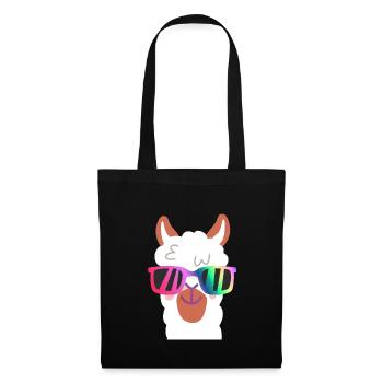 Lama, Alpaca, Sunglasses, Head, Gift, Peru - Tote Bag - black - Front