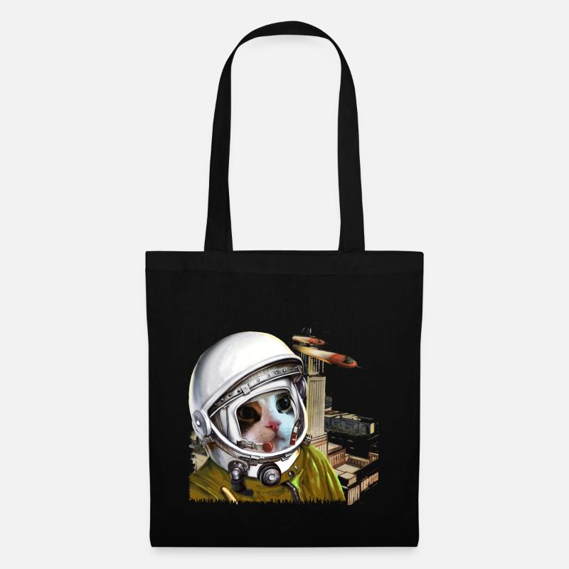 spacecat - Tote Bag - black